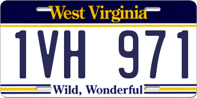 WV license plate 1VH971