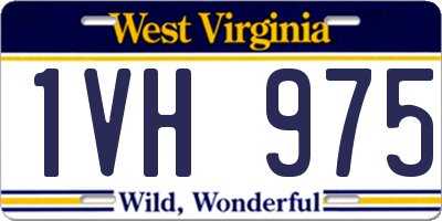 WV license plate 1VH975