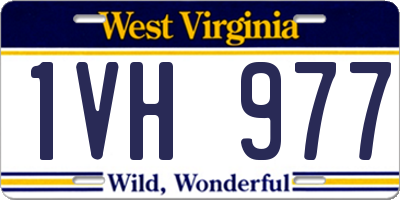 WV license plate 1VH977