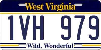 WV license plate 1VH979
