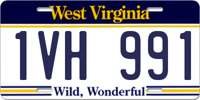 WV license plate 1VH991