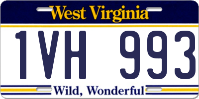 WV license plate 1VH993