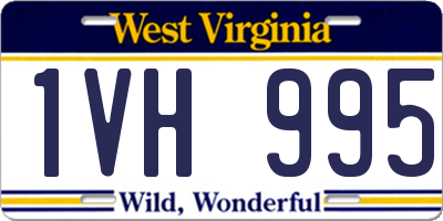 WV license plate 1VH995