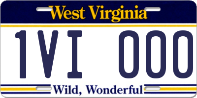 WV license plate 1VI000