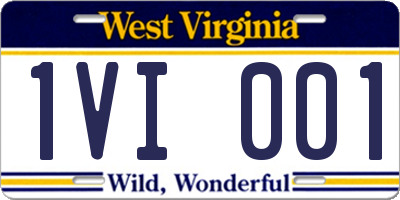 WV license plate 1VI001
