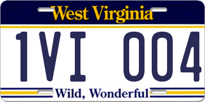 WV license plate 1VI004