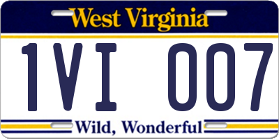 WV license plate 1VI007