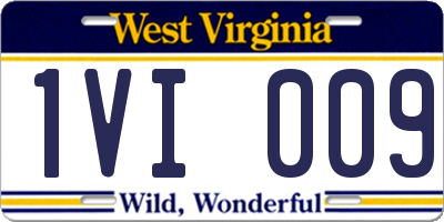 WV license plate 1VI009