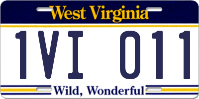 WV license plate 1VI011