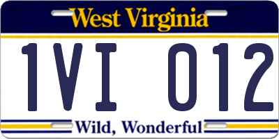 WV license plate 1VI012