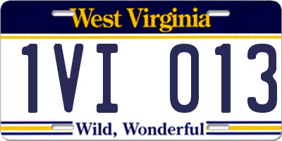 WV license plate 1VI013