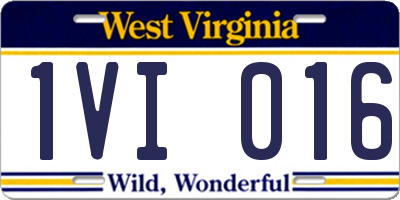 WV license plate 1VI016