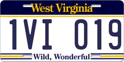 WV license plate 1VI019