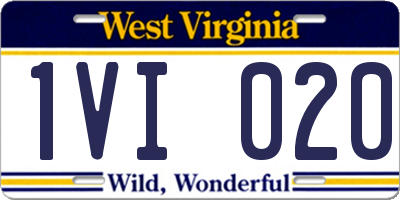 WV license plate 1VI020