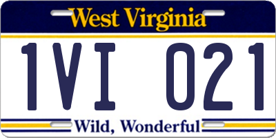 WV license plate 1VI021