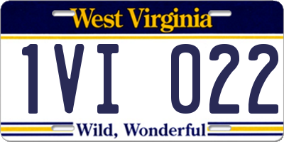 WV license plate 1VI022