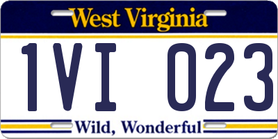 WV license plate 1VI023