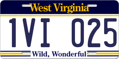WV license plate 1VI025