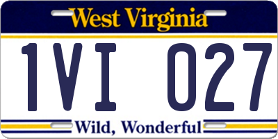 WV license plate 1VI027