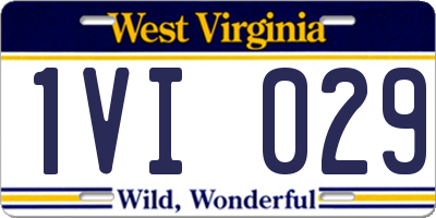 WV license plate 1VI029