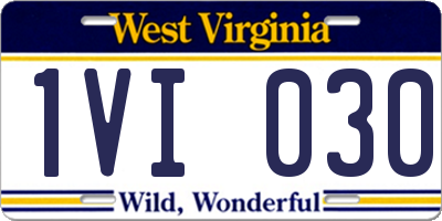 WV license plate 1VI030