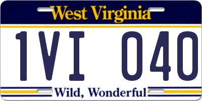WV license plate 1VI040