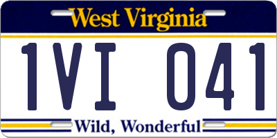 WV license plate 1VI041