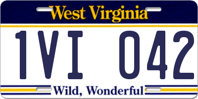 WV license plate 1VI042
