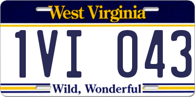 WV license plate 1VI043