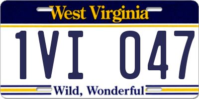 WV license plate 1VI047