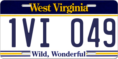 WV license plate 1VI049