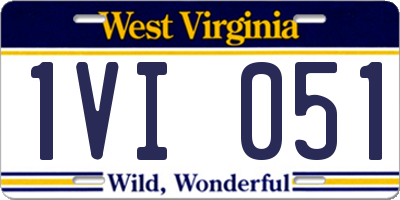 WV license plate 1VI051