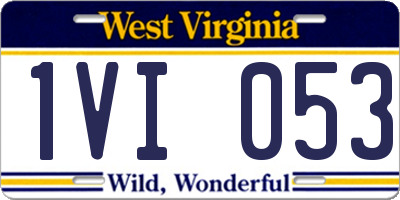 WV license plate 1VI053