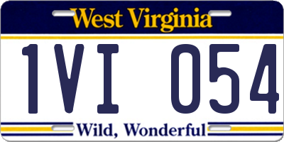 WV license plate 1VI054