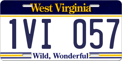 WV license plate 1VI057