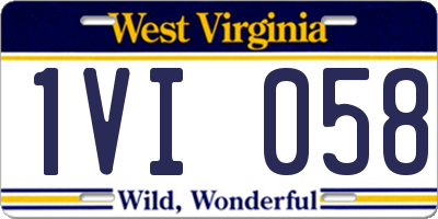 WV license plate 1VI058