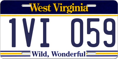 WV license plate 1VI059