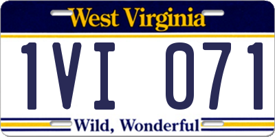WV license plate 1VI071