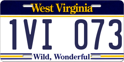 WV license plate 1VI073