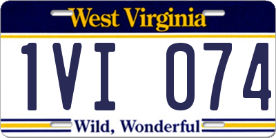 WV license plate 1VI074