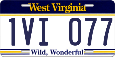 WV license plate 1VI077