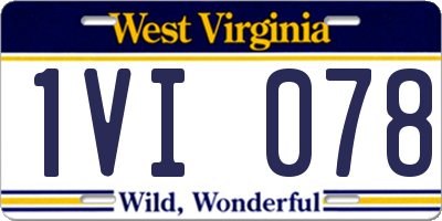 WV license plate 1VI078