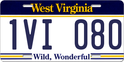 WV license plate 1VI080