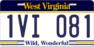 WV license plate 1VI081