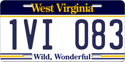 WV license plate 1VI083