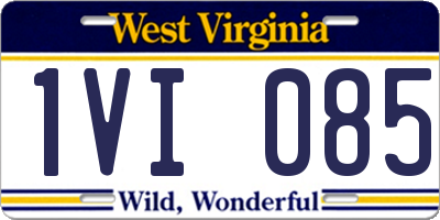 WV license plate 1VI085