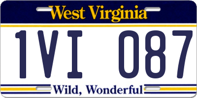 WV license plate 1VI087