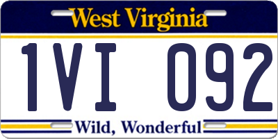 WV license plate 1VI092
