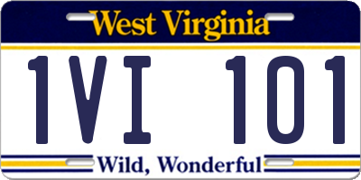 WV license plate 1VI101