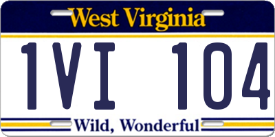 WV license plate 1VI104